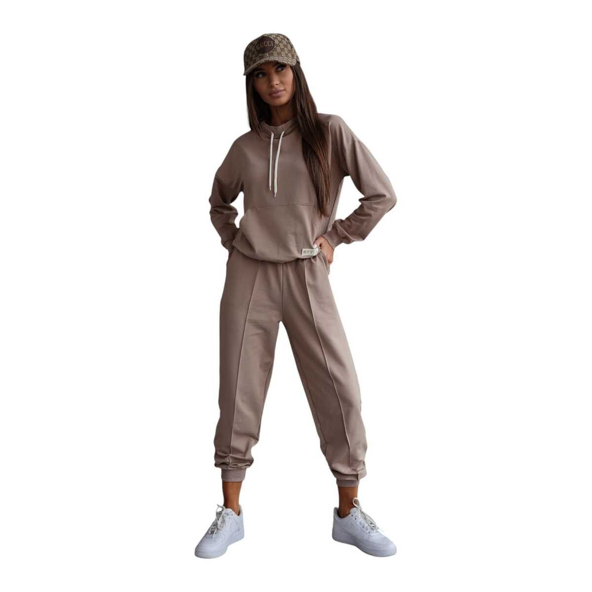 EloModa Jogginganzug Damen Freizeitanzug Hausanzug Homewear Jogginganzug, Gr. S M L XL (2-tlg), MADE IN EU