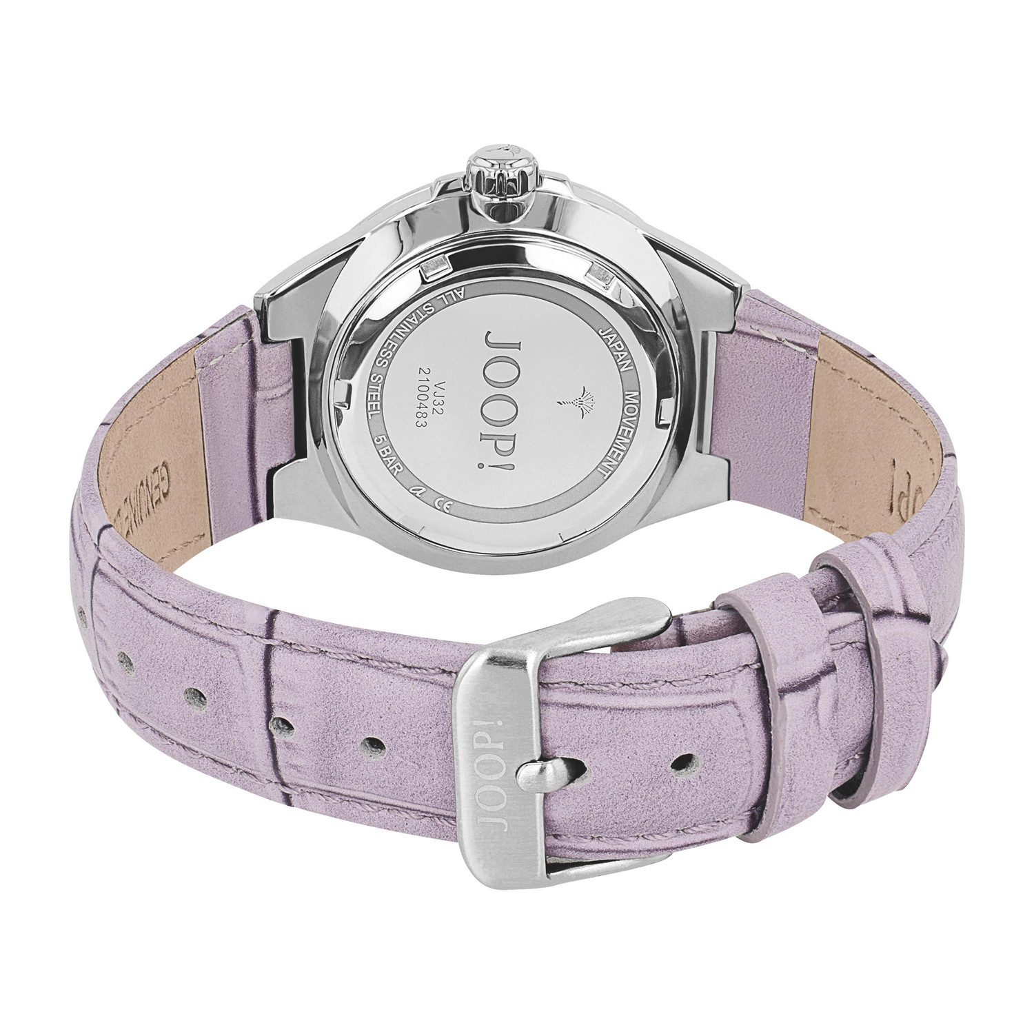 JOOP! Quarzuhr 2100483, Armbanduhr, Damenuhr, Lederarmband, analog, Jahr, Monat
