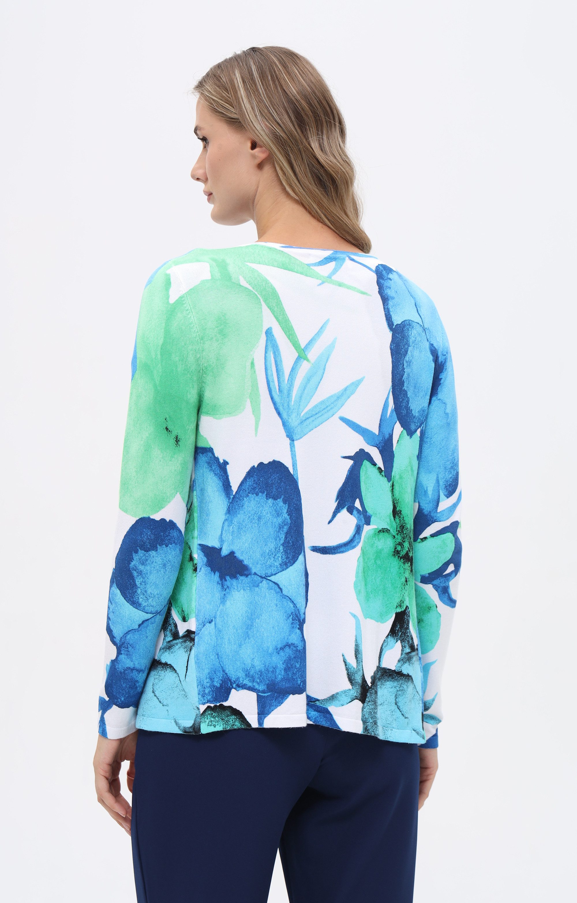 Passioni Cardigan und Top mit Aquarell-Blumenprint günstig online kaufen