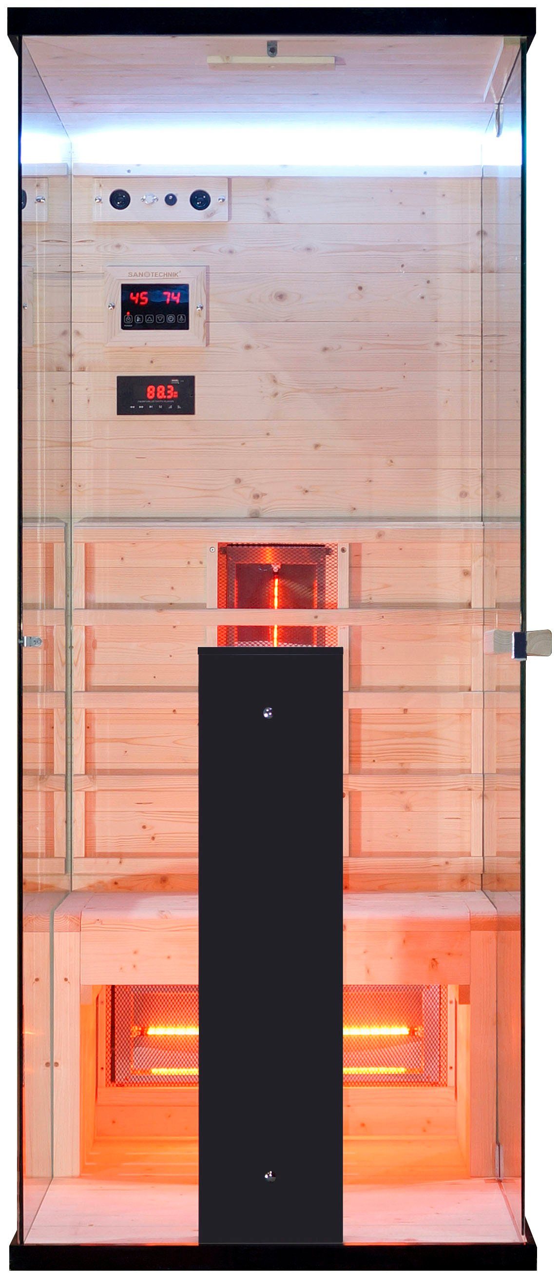 Sanotechnik Infrarotkabine Billund 1, BxTxH: 80 x 110 x 190 cm, mit Farblic günstig online kaufen