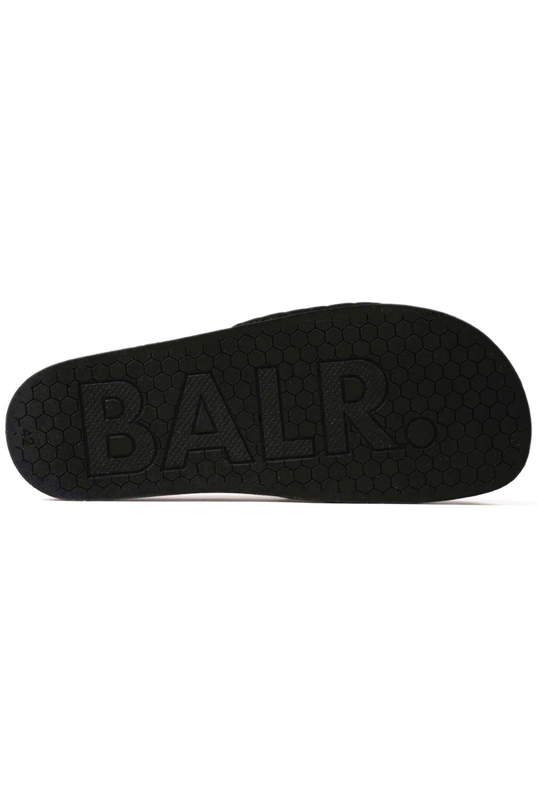 BALR. Balr. Unisex Sommer Classic Brand Slides, Schwarz Badelatschen. Badeschuh Logo