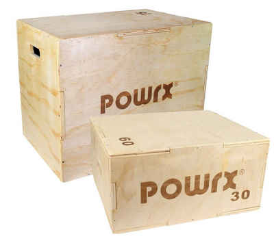 POWRX Hochsprungmatte Holz Jump-Box für plyometrisches Training I versch. Größen, Medium (L/B/H) 60 X 50 X 30 Cm M (60X50X30)