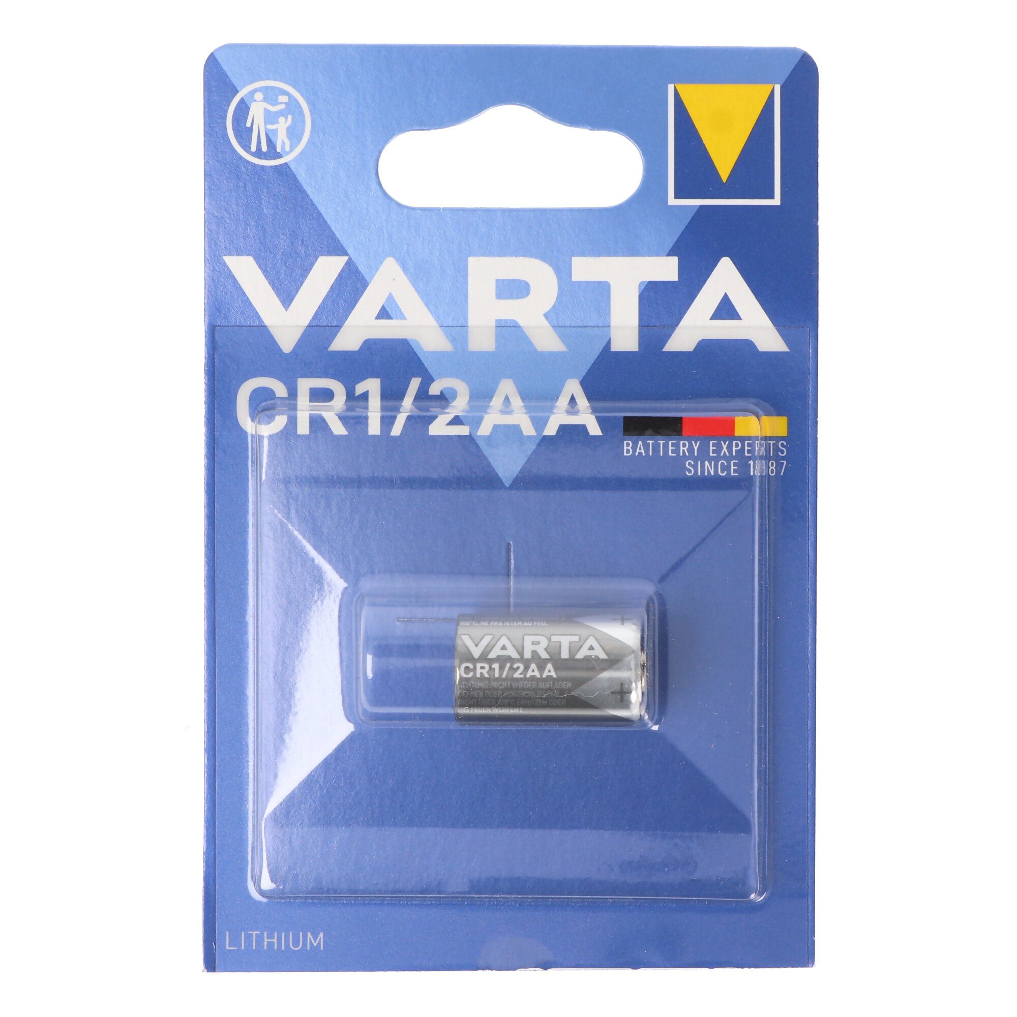 VARTA Varta Lithium CR 1/2 AA Varta 6127 3,0V 950mAh, Polung beachten Batterie, (3,0 V)