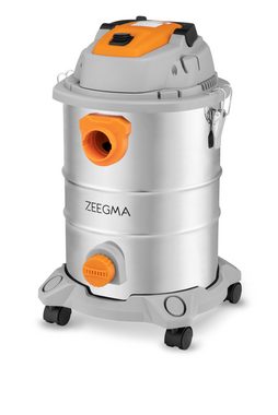 Zeegma Industriesauger Zonder Pro Multi, 1600,00 W, mit Beutel für trockenes Saugen, ohne Beutel für Saugen mit Wasser, Nass- und Trockensauger mit viel Zubehör
