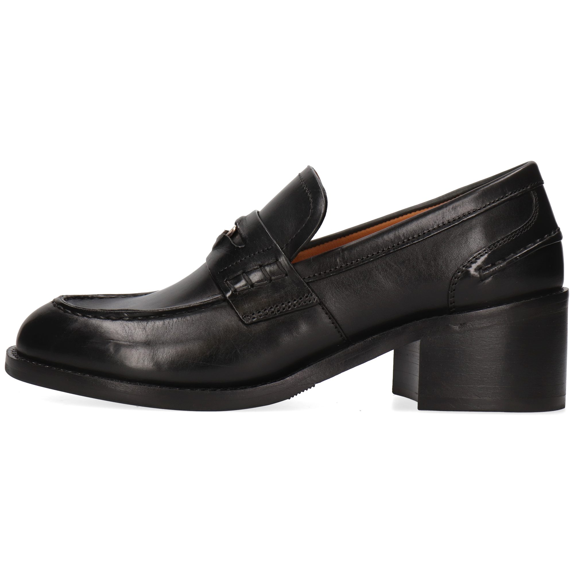 Melvin & Hamilton Imke 1 Leder-Loafers für Damen Loafer Block-Absatz, Echtes Leder, Vegetabile Gerbung