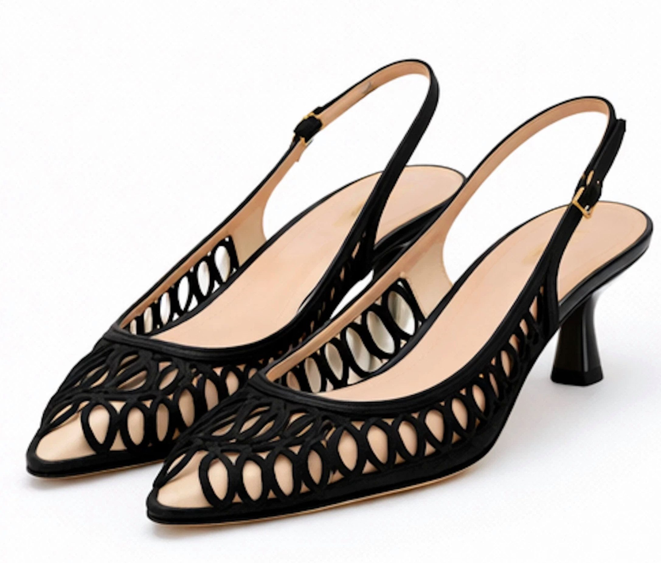 ALBERTA FERRETTI Slingback Pumps Spitze Middle Heels Schuhe Slingpumps Stabiler Halt durch Slingback-Konstruktion