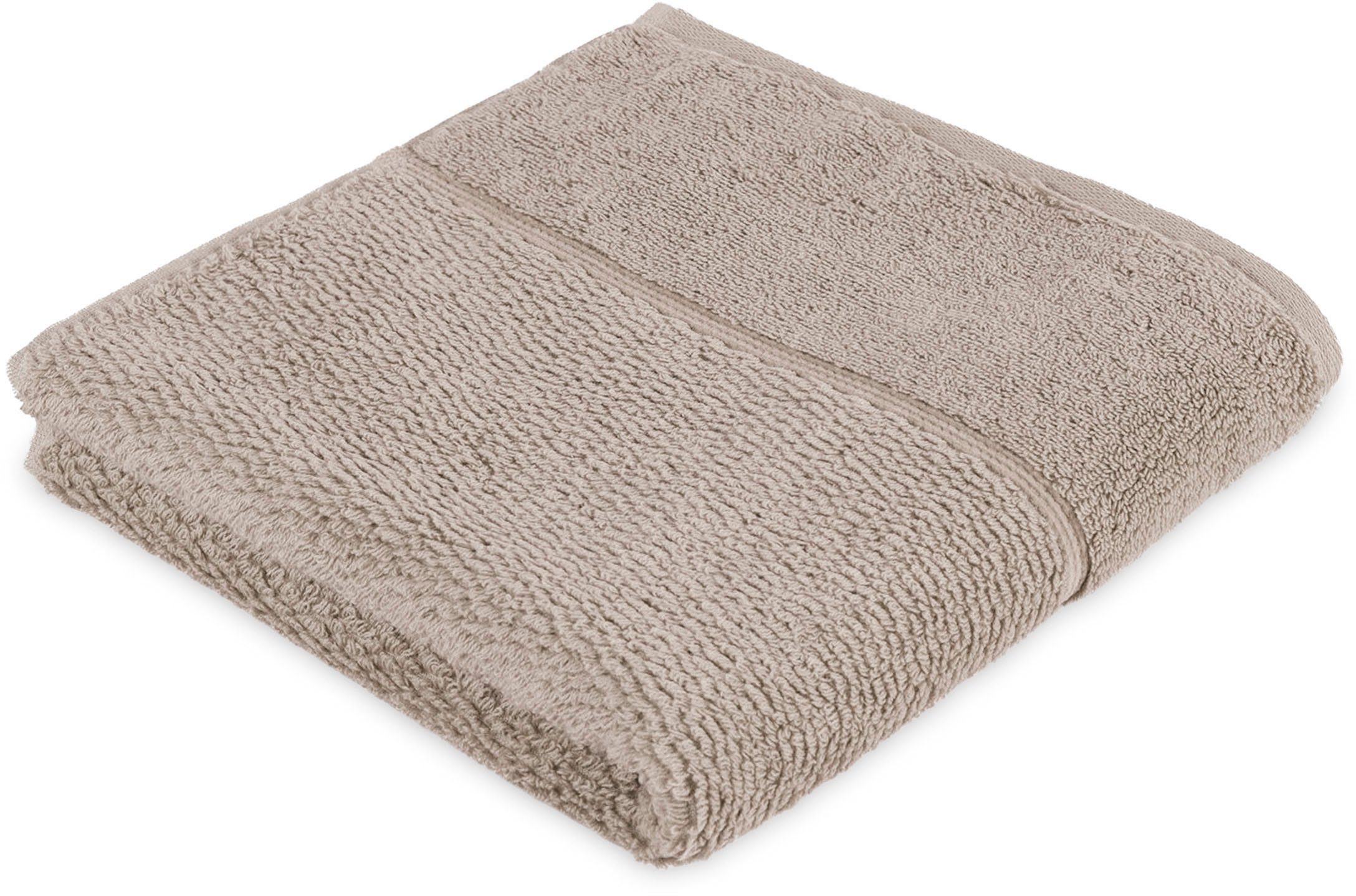 Möve for frottana Handtuch Pearl, Walkfrottier (1-St), mit Perloptik, 50x100 cm cashmere