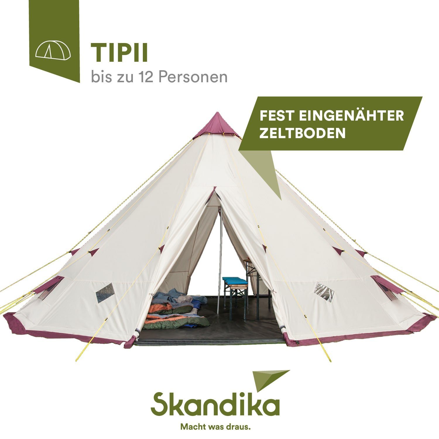 Skandika Tipi-Zelt Kota 550 Protect, Campingzelt günstig online kaufen