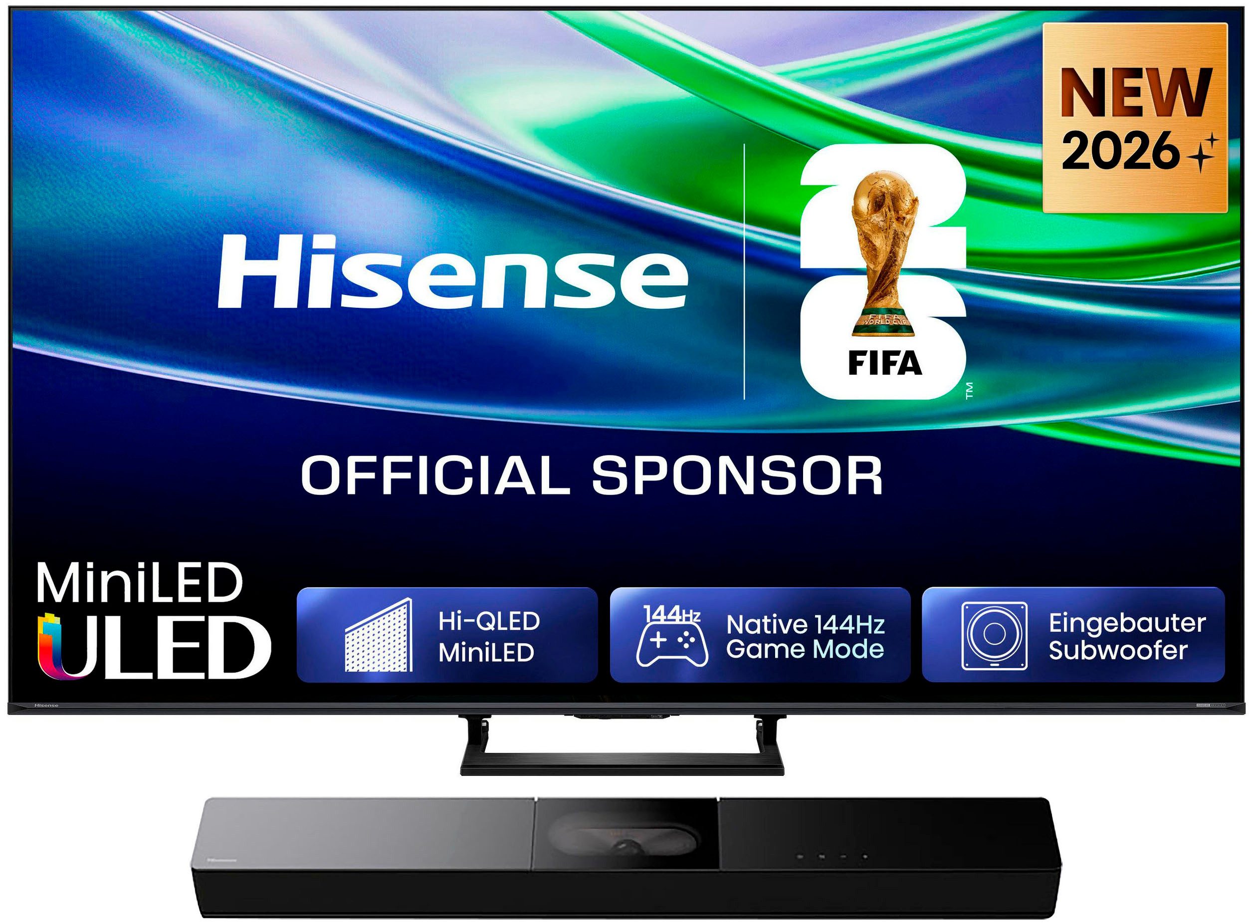 Hisense 55E8S Mini-LED-Fernseher (139 cm/55 Zoll, 4K Ultra HD, Smart-TV)