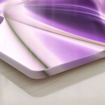 DEQORI Schneidebrett 'Ultraviolettes Lichtspiel', Glas, Platte Frühstücksbrett Schneideplatte