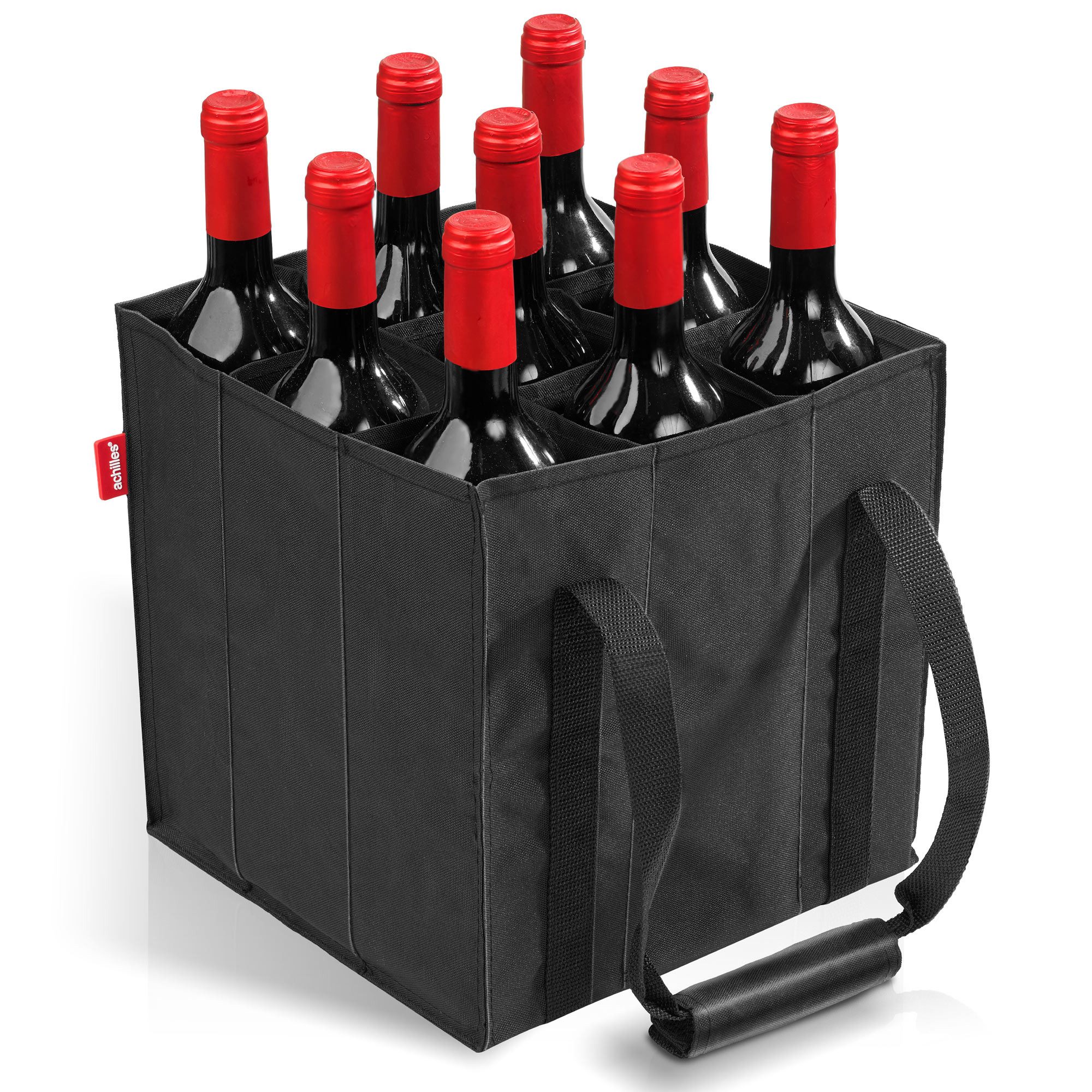 achilles Flaschenkorb 9er Bottle-Bag, Flaschentasche für 9 x 1,5 Liter Flaschen, Tragetasche