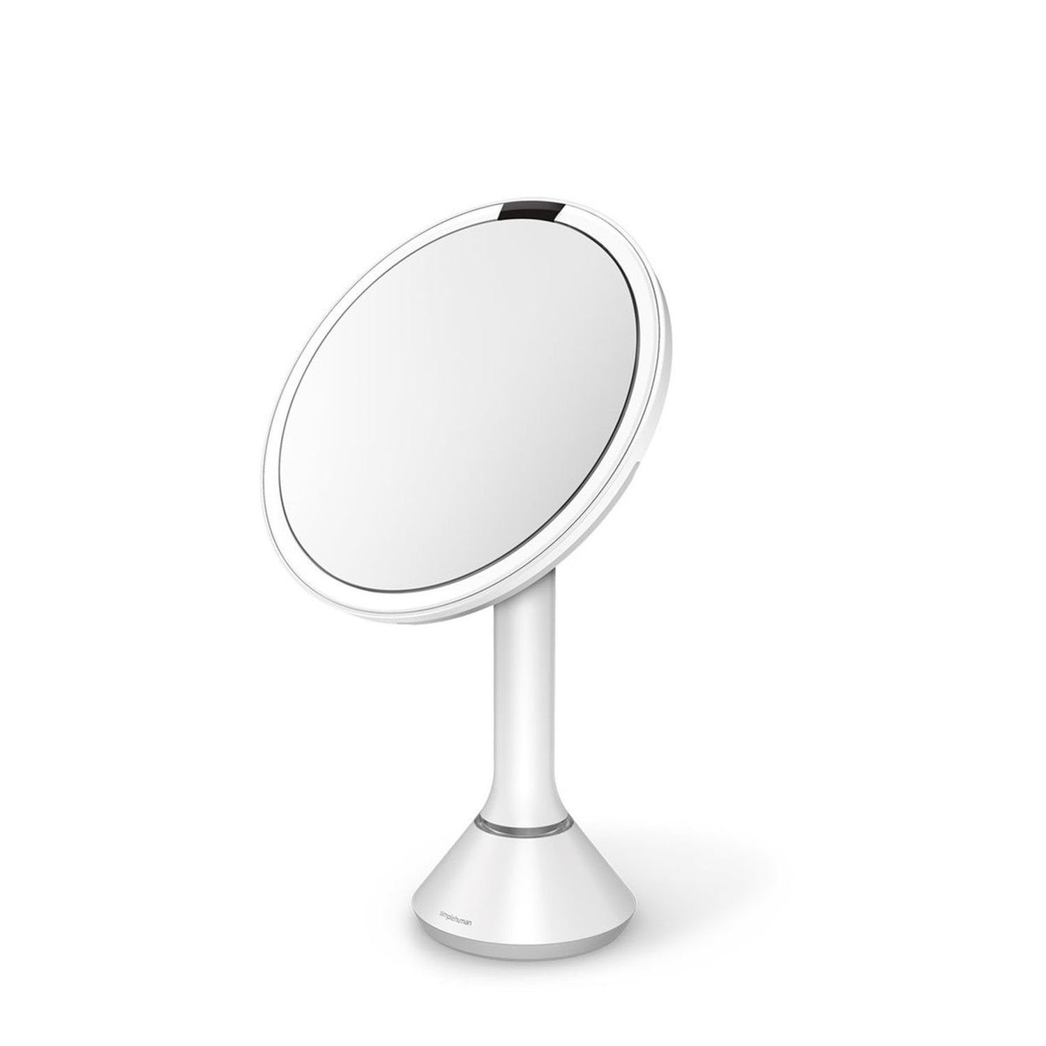 simplehuman LED-Lichtspiegel Sensorspiegel mit Touch-Helligkeitsregelung Weiß