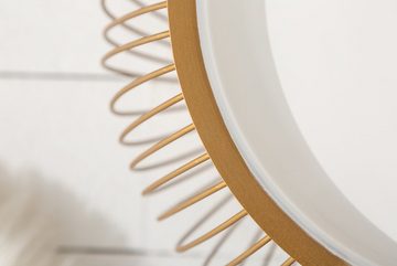 riess-ambiente Couchtisch STORAGE Ø40cm gold / weiß · abnehmbares Tablett (Einzelartikel, 1-St), Wohnzimmer · rund · Metall · Korb mit Stauraum · handmade