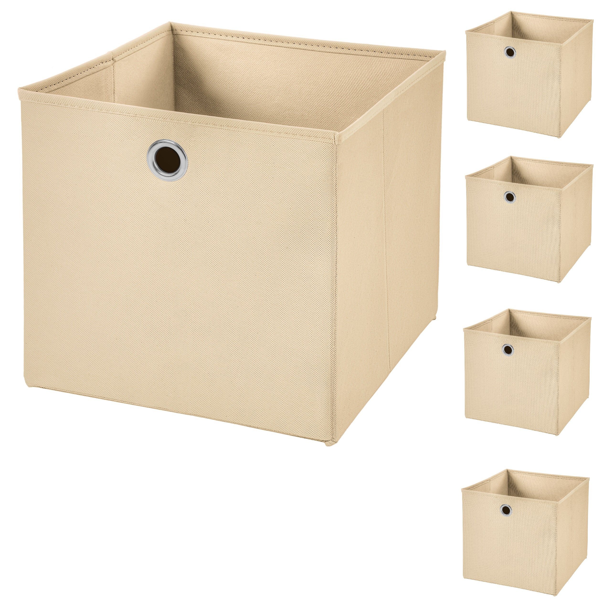 StickandShine Faltbox 5er SET 28 x 28 x 28 cm ohne Deckel – perfekt für KALLAX - 19 Farben