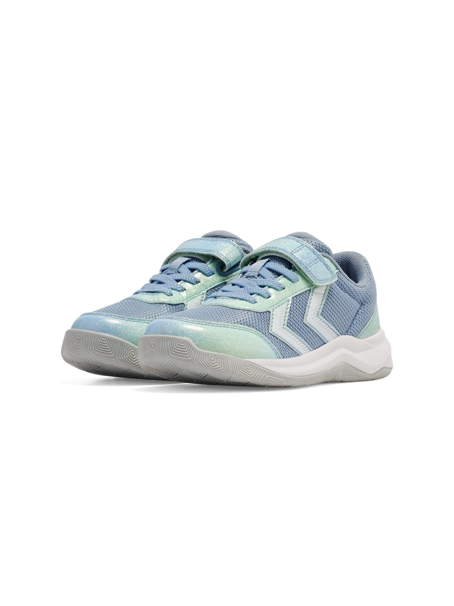 Hallen-Indoorschuhe Multiplay Flex VC 2.0 (Klettverschluss) hellblau Badmintonschuh