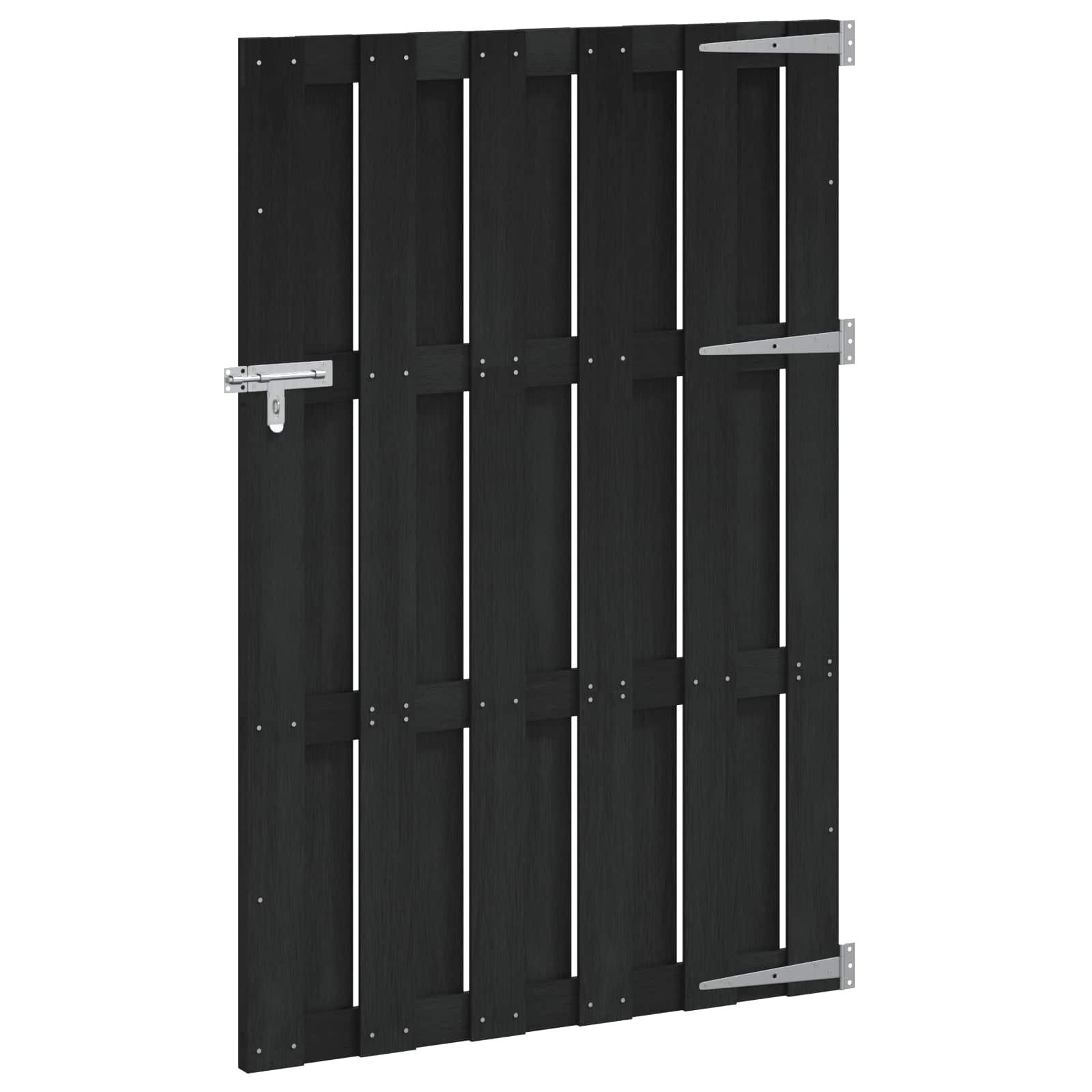 vidaXL Gartentor Gartentor 100 x 150 cm WPC und Aluminium Schwarz
