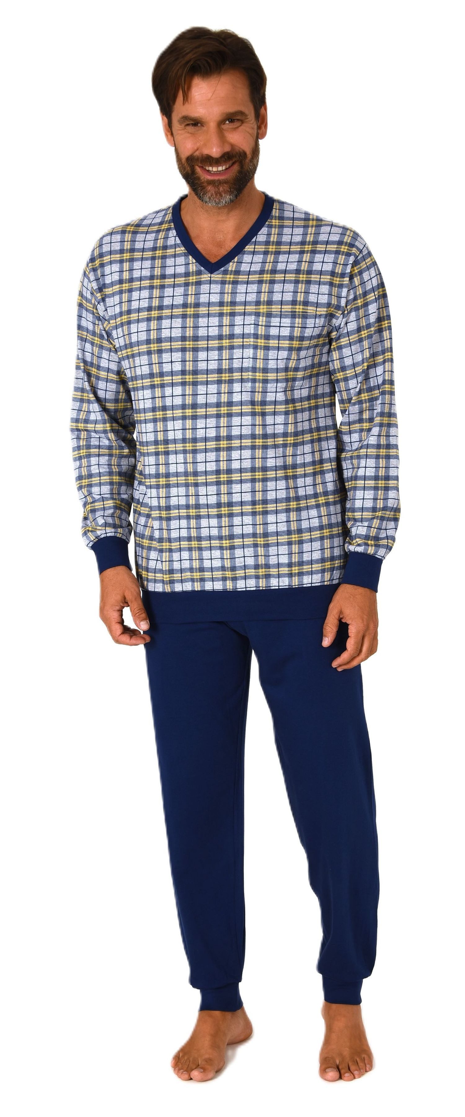 Normann Pyjama Normann Herren Langarm Schlafanzug günstig online kaufen
