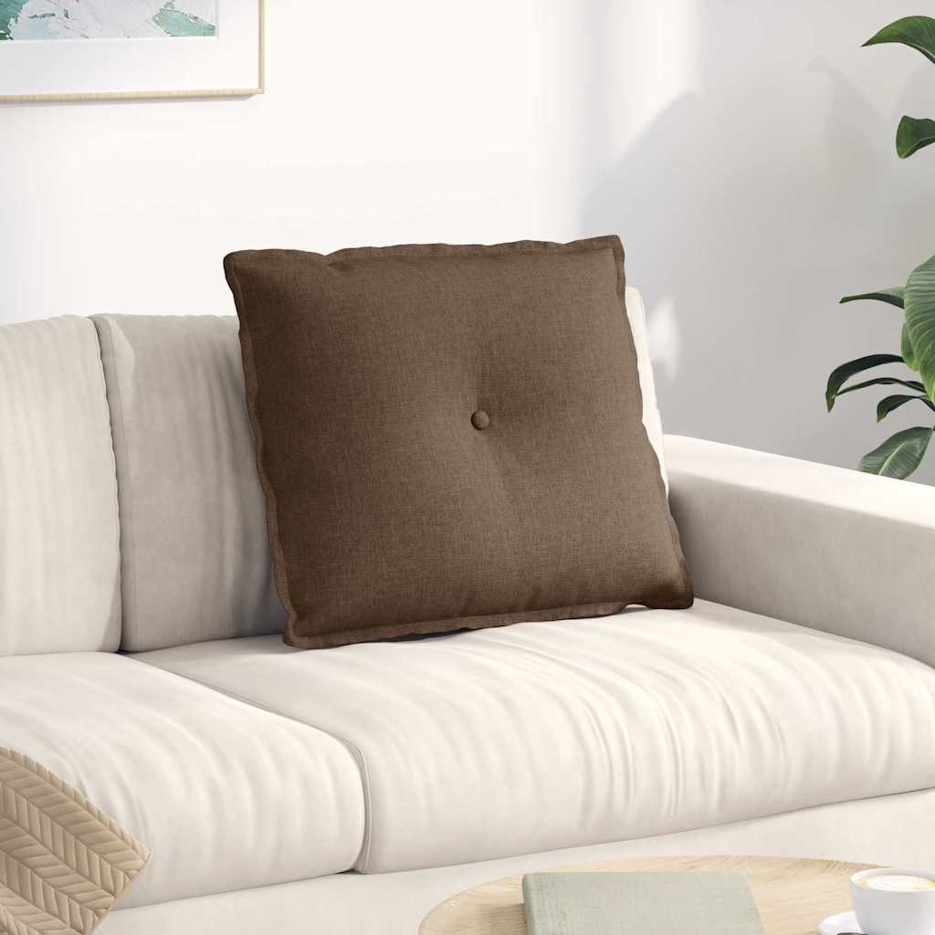 vidaXL Auflagekissen vidaXL Rückenkissen Braun 60 x 19 x 50 cm Stoff
