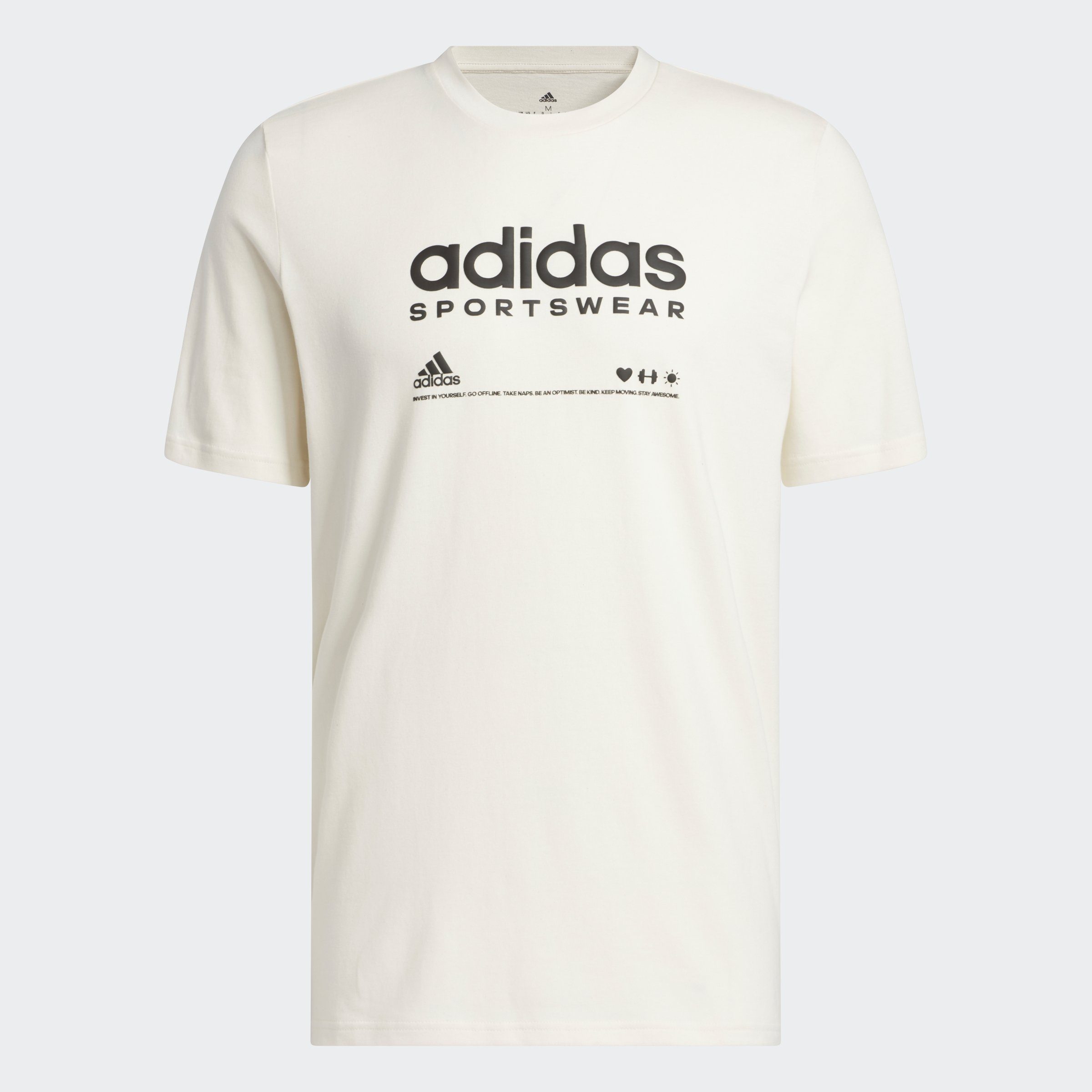adidas Sportswear T-Shirt ADIDAS LOUNGE GRAPHIC Non-dyed