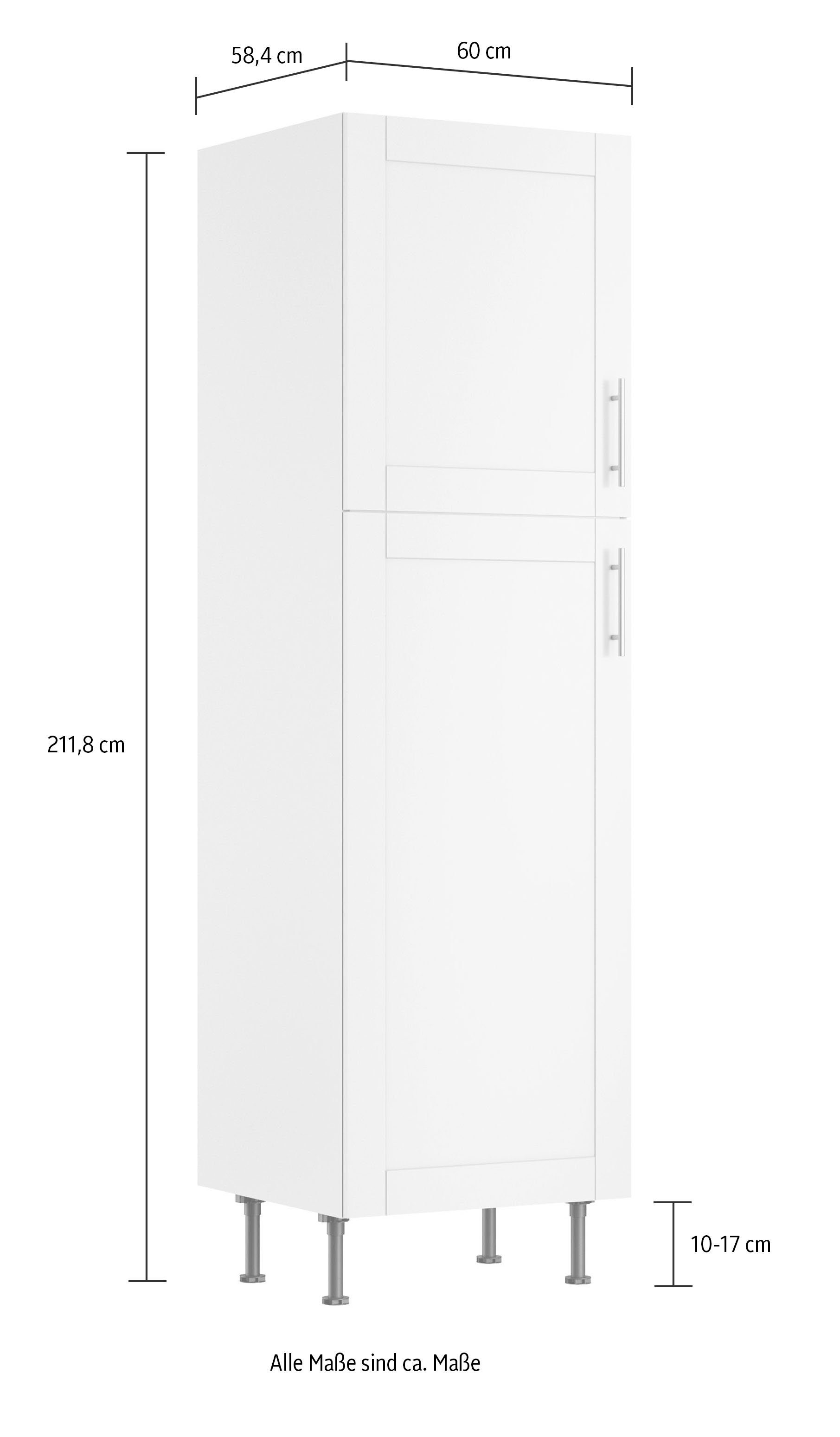 OPTIFIT Kühlumbauschrank Breite Nachbildung matt/wildeiche Ahus cm 60 wildeiche weiß | Nachbildung