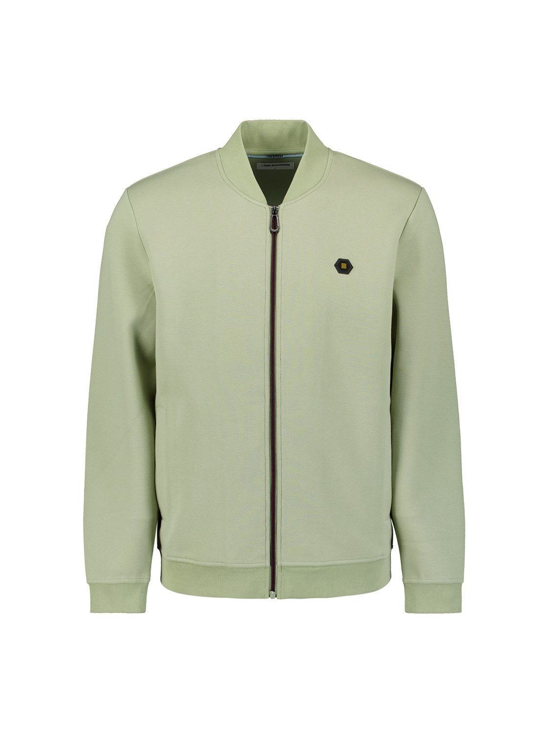 NO EXCESS Sweatjacke - strukturierte Sweatjacke mit Reißverschluss und Stehkragen