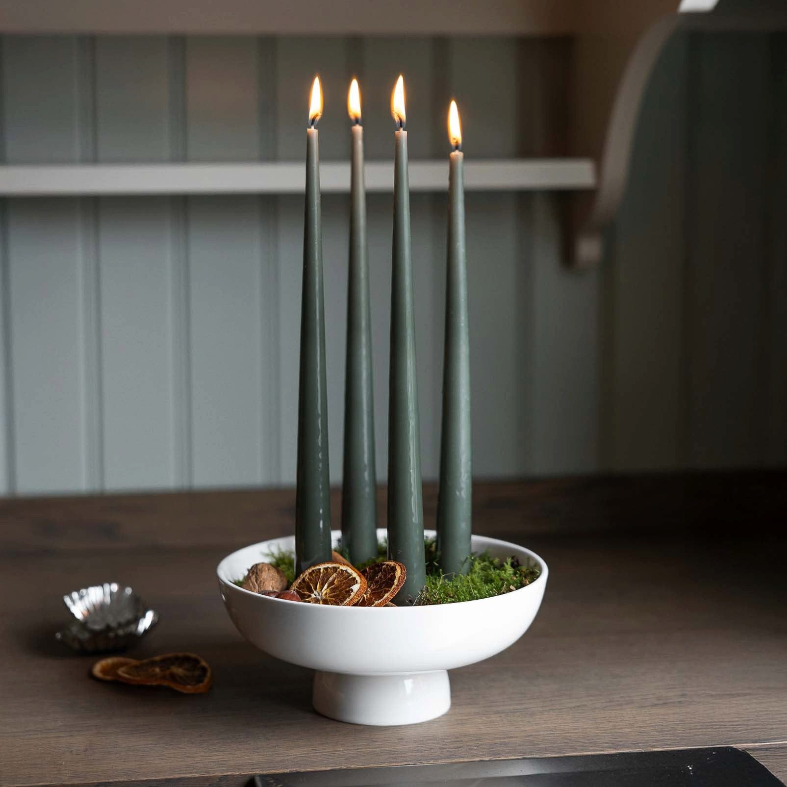 Storefactory Kerzenhalter Granhammar für 4 Stabkerzen aus Keramik in weiß günstig online kaufen