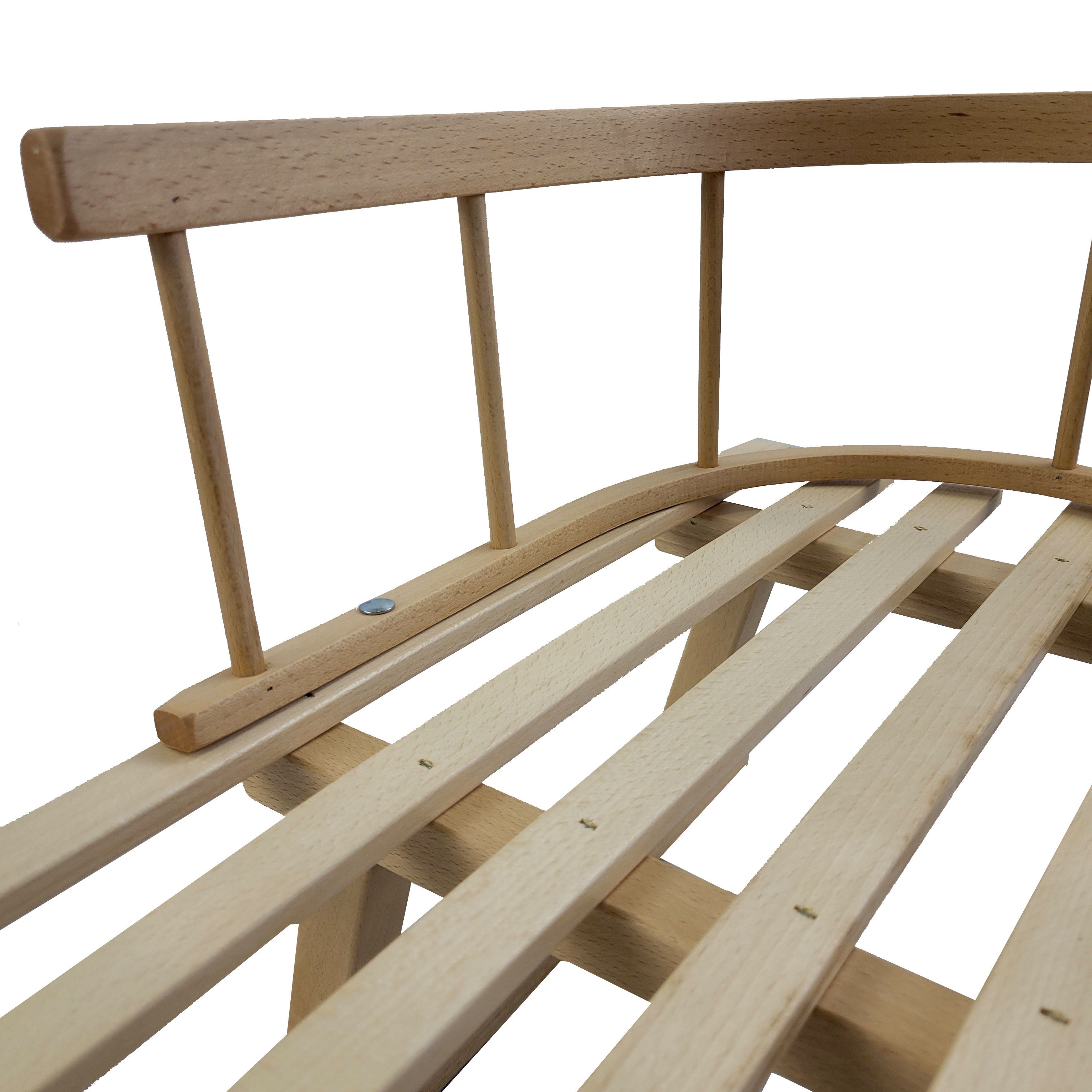 BambiniWelt by Rafael K. Davoser Schlitten CE-Holzschlitten mit Rückenlehne + Schiebestange Kinder Schlitten 90cm
