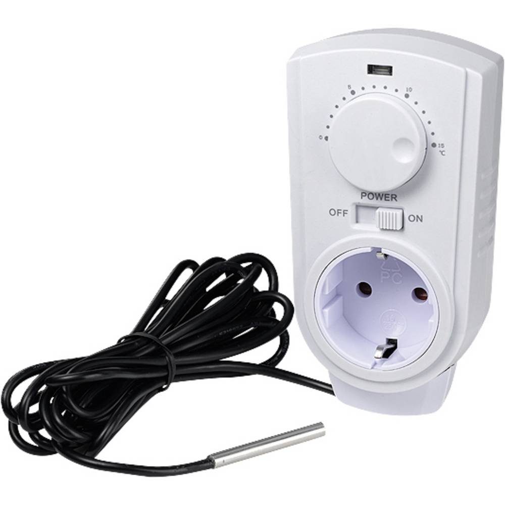 Raumthermostat Powersocket-Thermo analog, temperaturgesteuerte