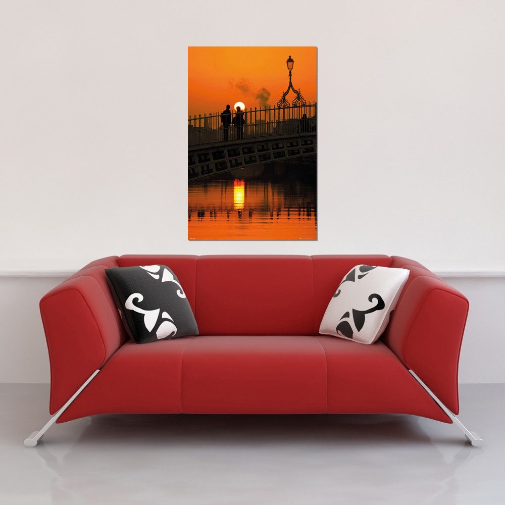 Poster Dublin - Poster - Halfpenny Bridge Portrait
