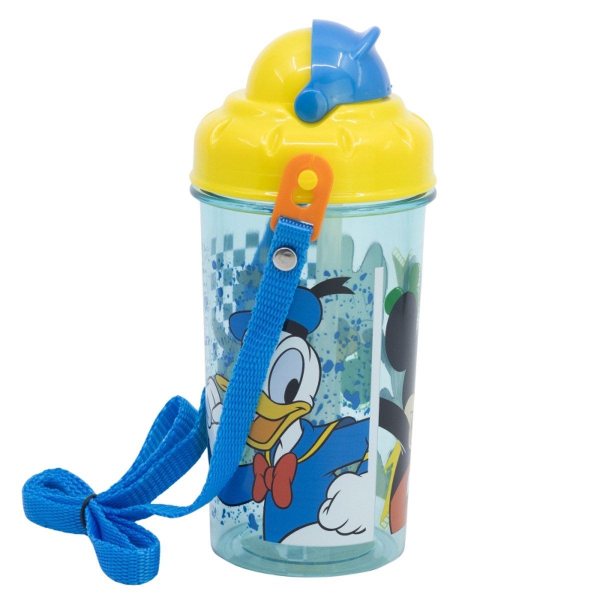 Storline Trinkflasche Disney Mickey Kinder 465 ml mit Strohhalm und Tragegurt