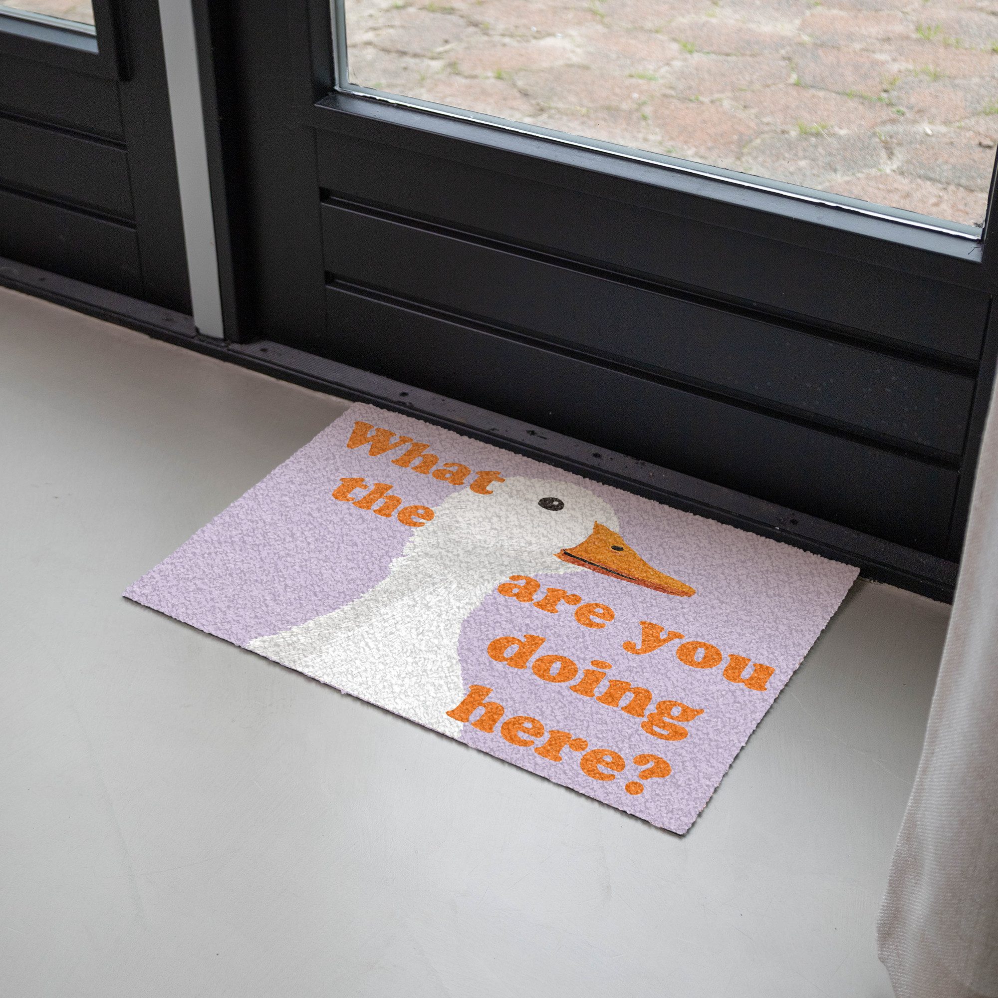 MuchoWow Fußmatte Ente - Tier - Zitat, Rechteckig, innen Schmutzfangmatte, Tür, Schmutzfänger Flur, Teppich 60x40 cm – Bild 4 von 5
