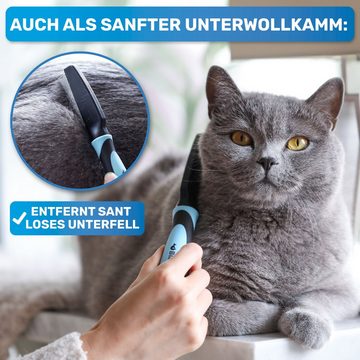 BluePet Flohkamm "FlohGo" Flohkamm, Läusekamm & Fellkamm für Hunde und Katzen, Für alle Haustiere mit Fell geeignet