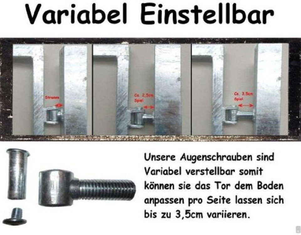 SRM Design Zaundoppeltür Einfahrtstor Anthrazit 200cm x 143cm