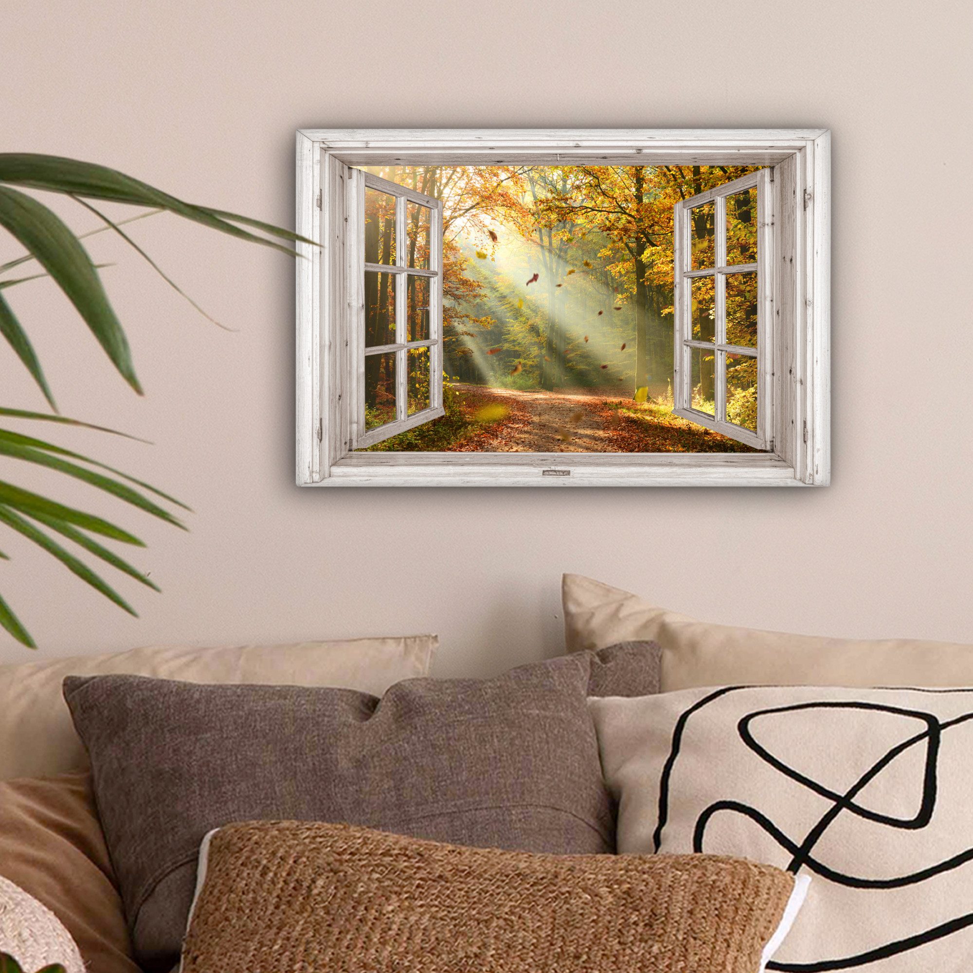 OneMillionCanvasses® Leinwandbild Wald - Bäume - günstig online kaufen