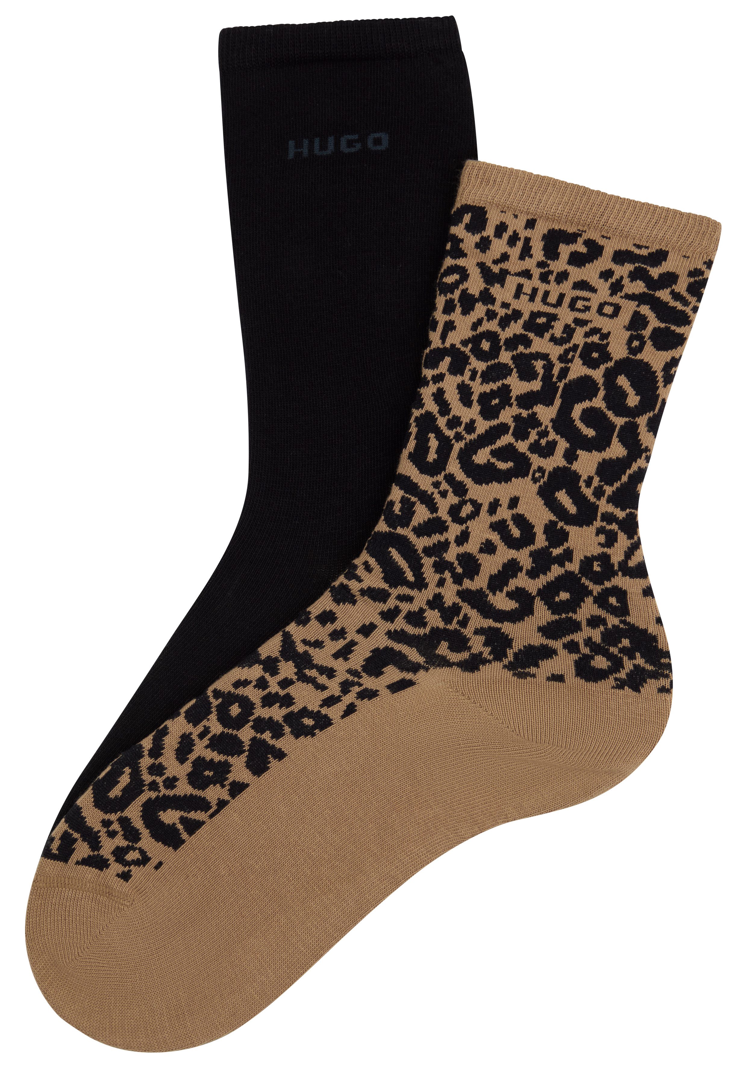 HUGO Socken LEO LOGO (Packung, 2-Paar) mit HUGO-Schriftzug günstig online kaufen