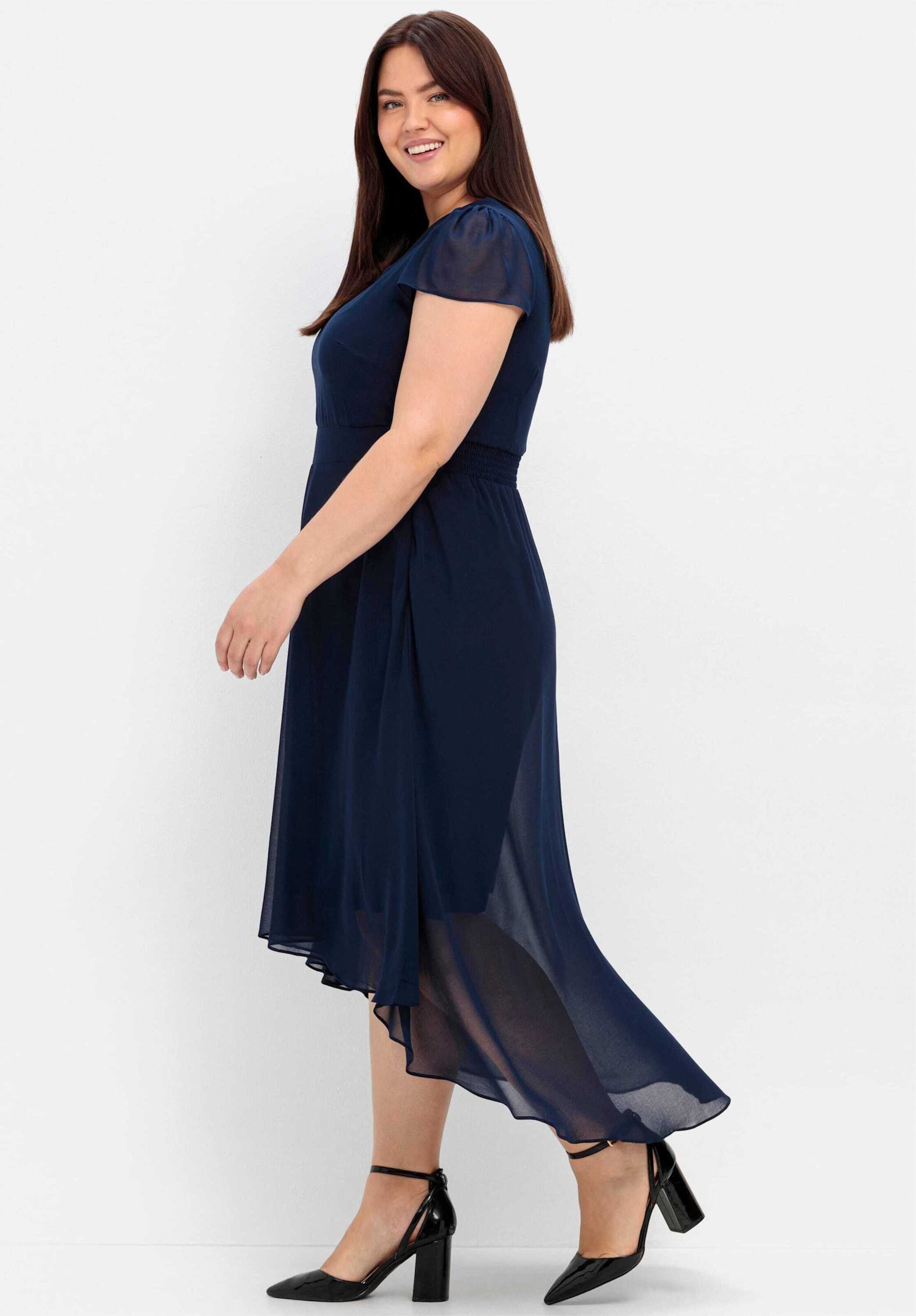 Sheego Etuikleid Abendkleid Kurzarm mit Flügelärmeln – Bild 3 von 5