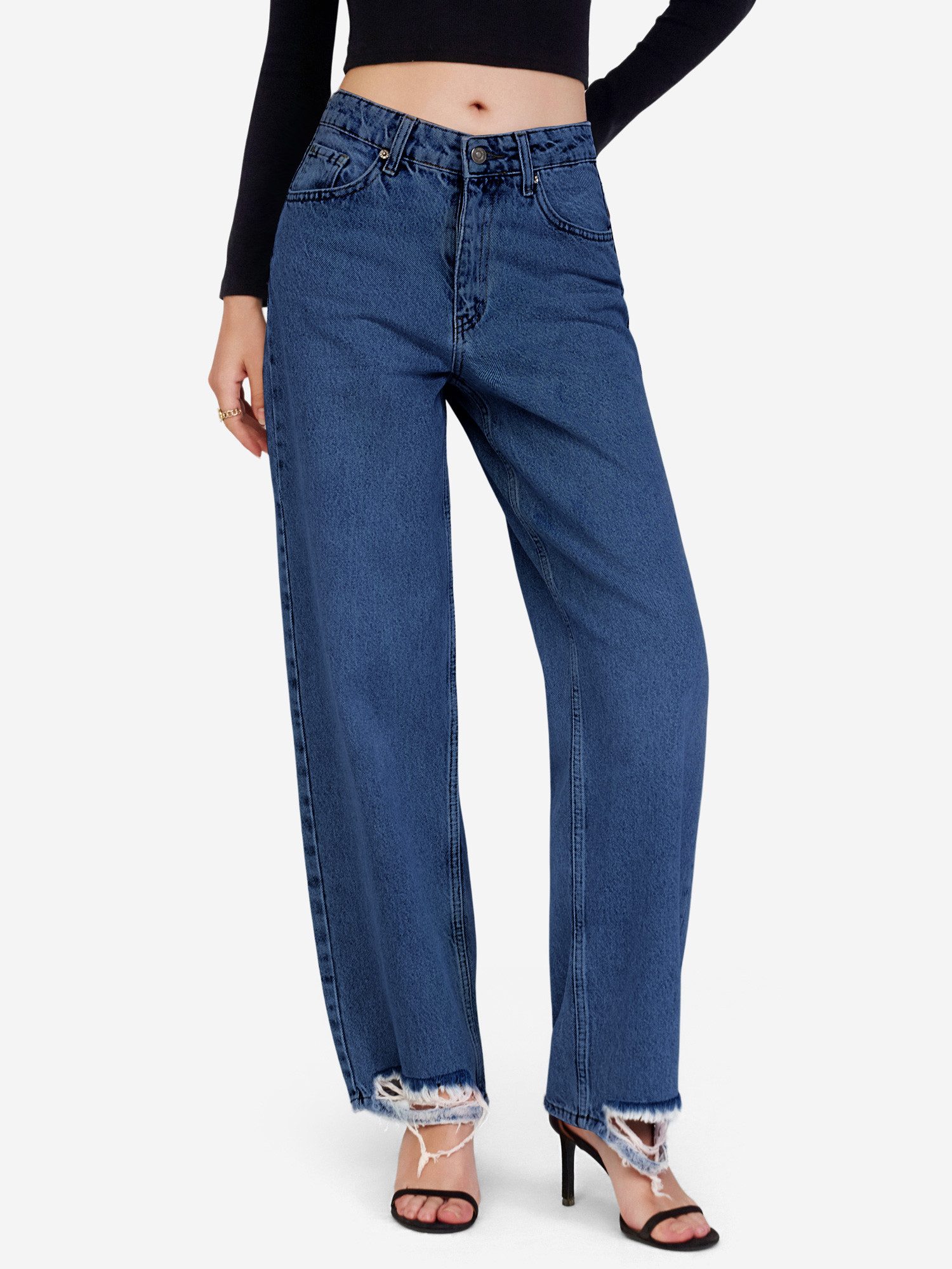 Imily Bela Boyfriend-Jeans Damen Loose-fit-jeans (Packung, 1-tlg., 1per-Pack) aus Baumwolle