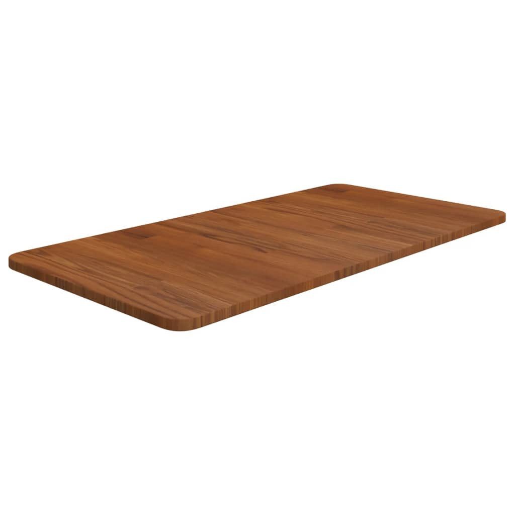vidaXL Waschtischplatte Waschtischplatte Dunkelbraun 80x40x1,5 cm Massivholz Behandelt