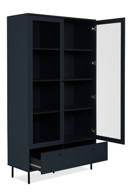 Finori Highboard Vitrine Caracas, Navy blau