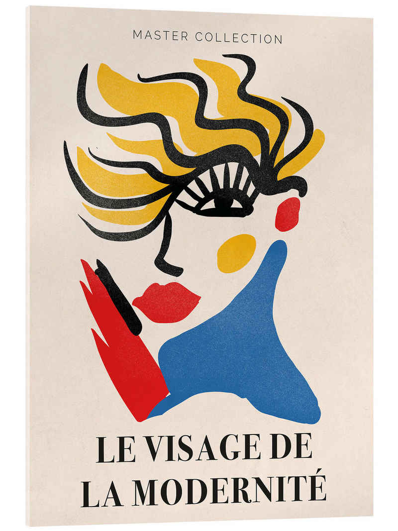 Posterlounge Acrylglasbild Exhibition Posters, Le Visage de la modernité II, Wohnzimmer Modern Malerei