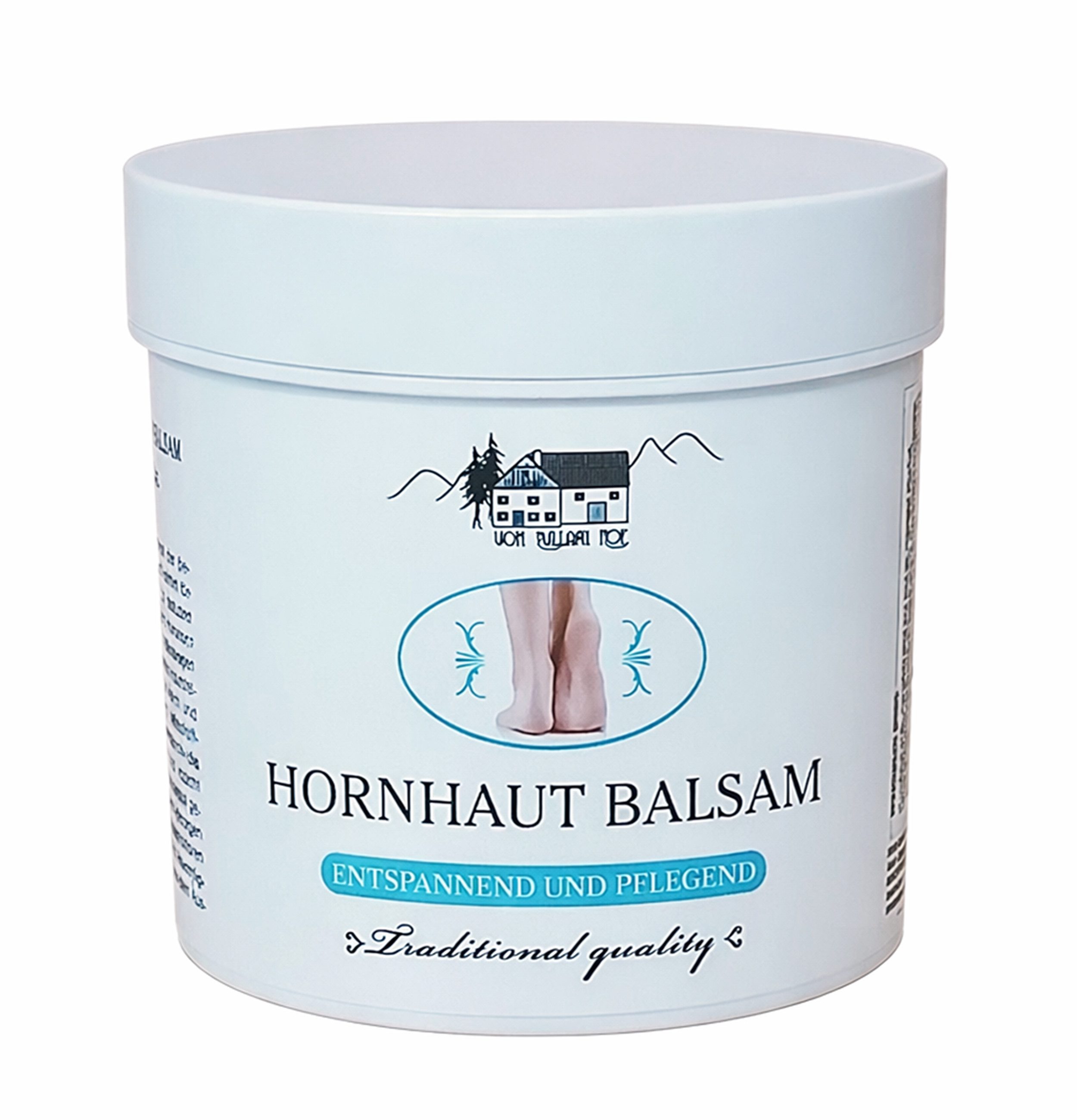 vom Pullach Hof Fußcreme HORNHAUT BALSAM 250ml mit Urea Hornhautentfernung Fußcreme 33, Fußpflege Creme Pediküre