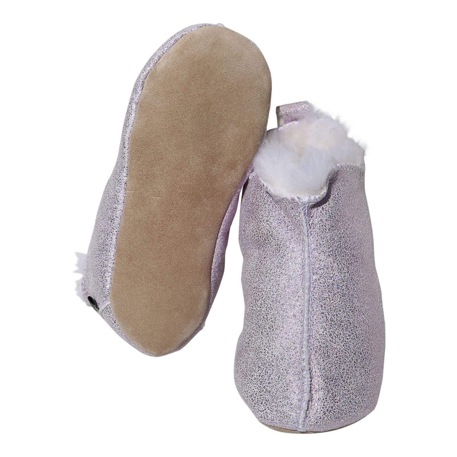 Hollert Lammfell Kinder Hausschuhe Bali Hausschuh Bali Glitzer Kinder Hausschuhe gefüttert Bettschuhe