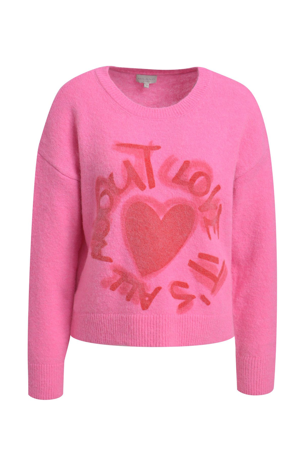 Milano Italy Strickpullover RAGLAN PULLOVER TURT