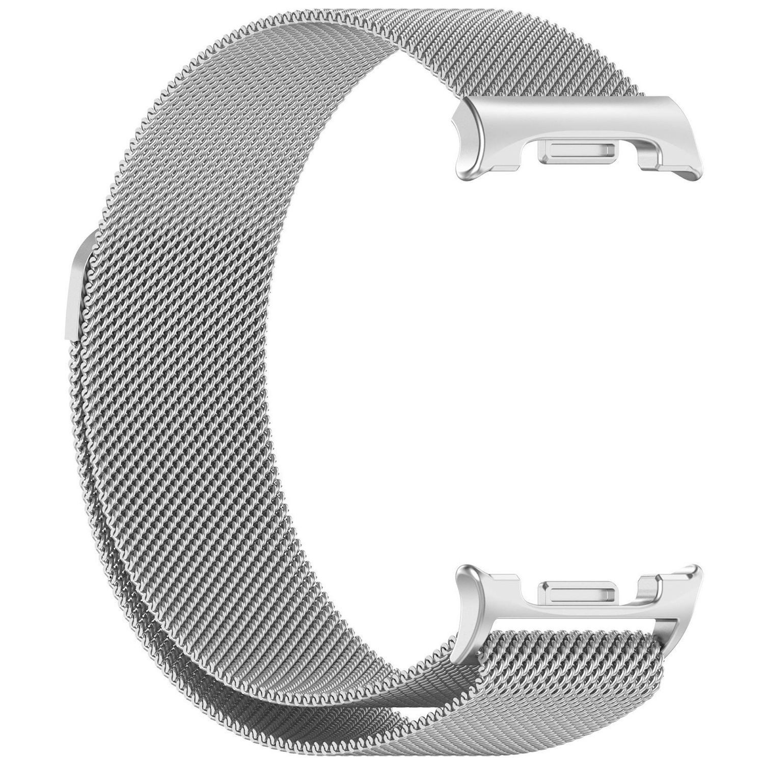 Wigento Smartwatch-Armband Für Samsung Galaxy Watch 8 / 8 Classic Metall Mesh Arm Band Silber, Edelstahl, magnetischer Verschluss, atmungsaktiv
