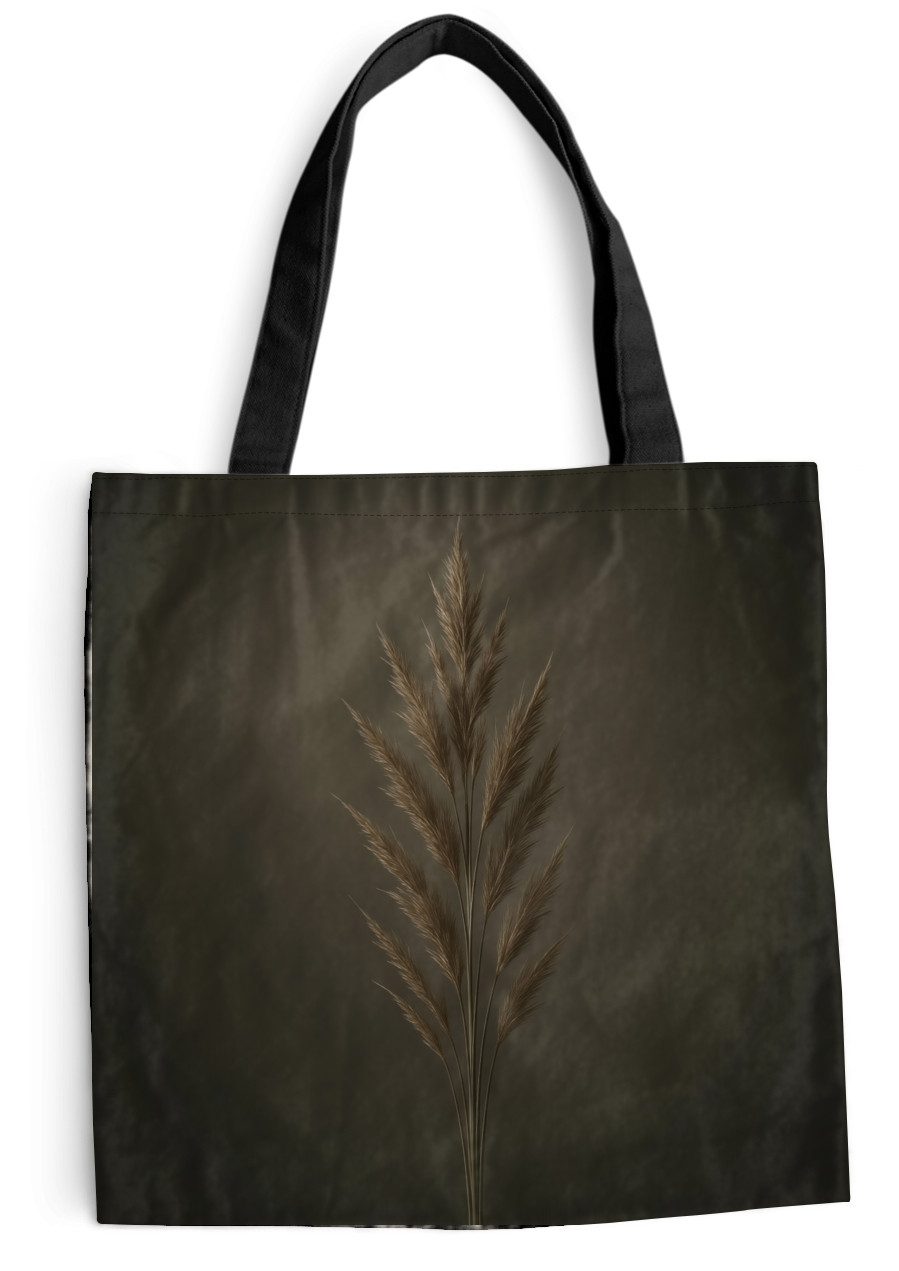 MuchoWow Shopper Zweig - Pflaumengras - Dunkelbraun, Handtasche, Damen und Herren, Schultertasche, Umhängetasche, Tote Bag