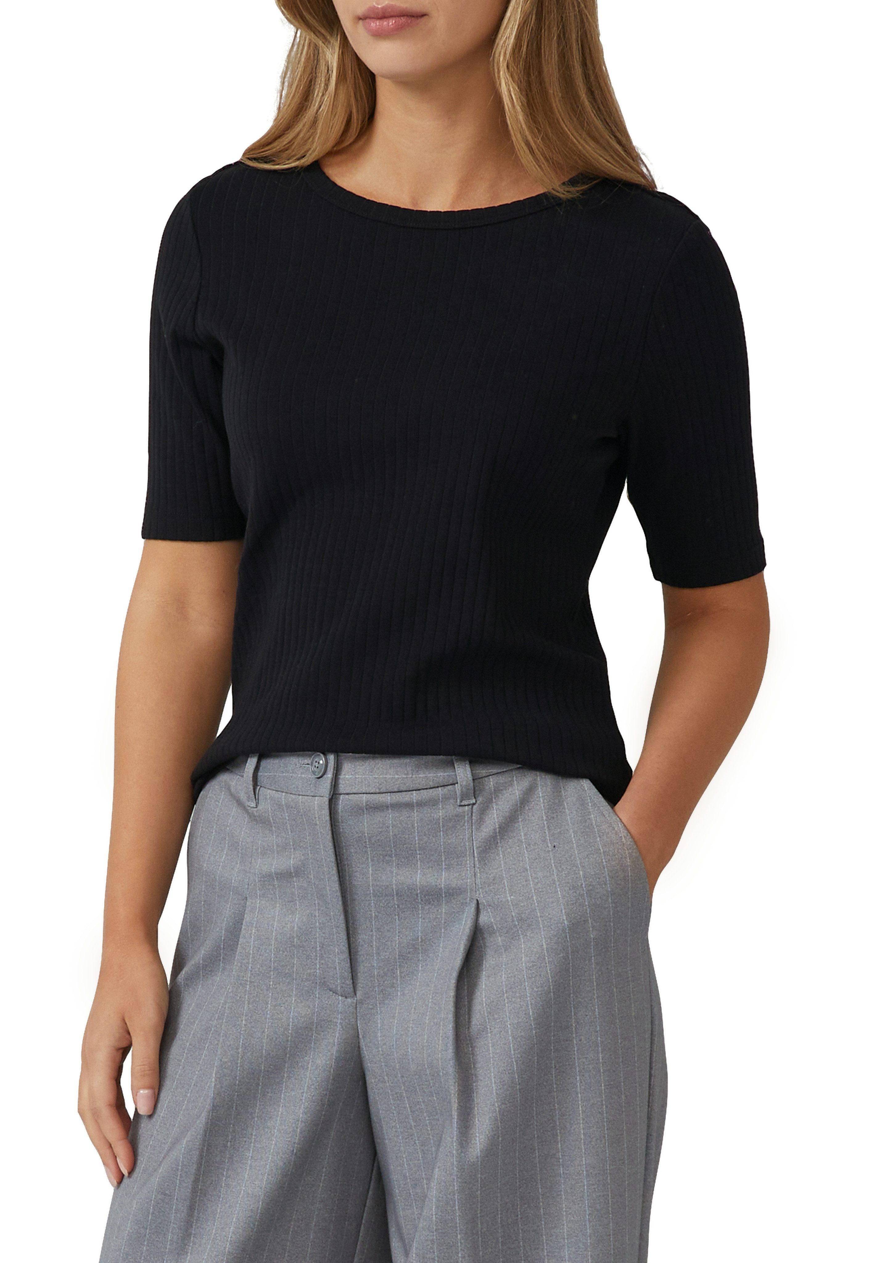 s.Oliver T-Shirt mit Rippstruktur günstig online kaufen