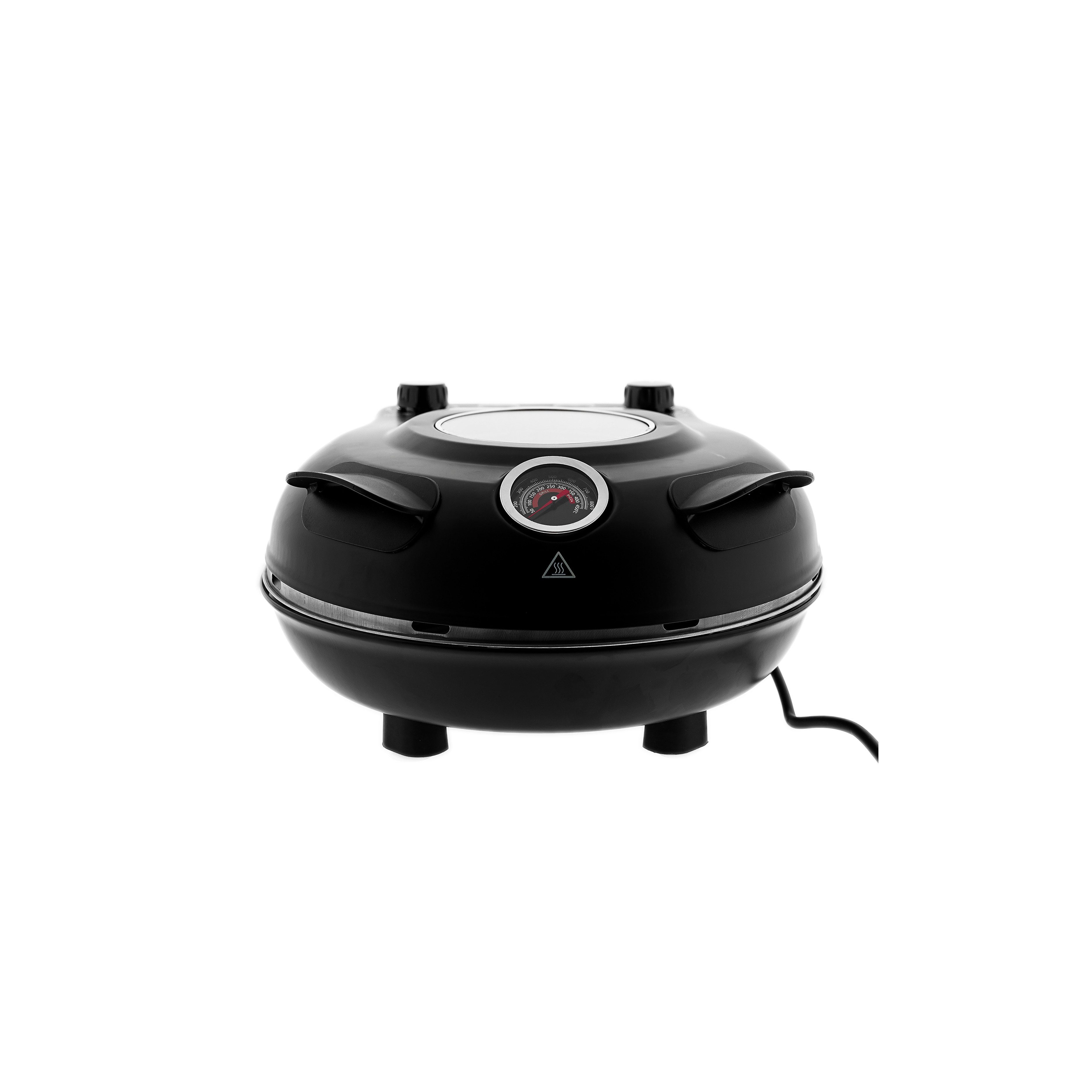 Mulex Pizzaofen Steinbackofen 1200 W - Pizzastein ø30 cm, bis zu 400°C, 5 Temperaturstufen, Pizzastein ø30 cm