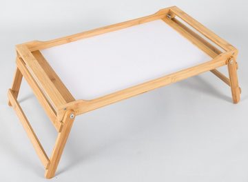 elbmöbel Tabletttisch Betttablett Bambus Klappbar Frühstückstablett Serviertablett Tablett (ausklappbar), Ablagefläche 31 x45 cm