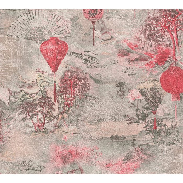 A.S. Création Vliestapete Asian Fusion geprägt asiatisch floral Ausgefallene Tapete Japanisch
