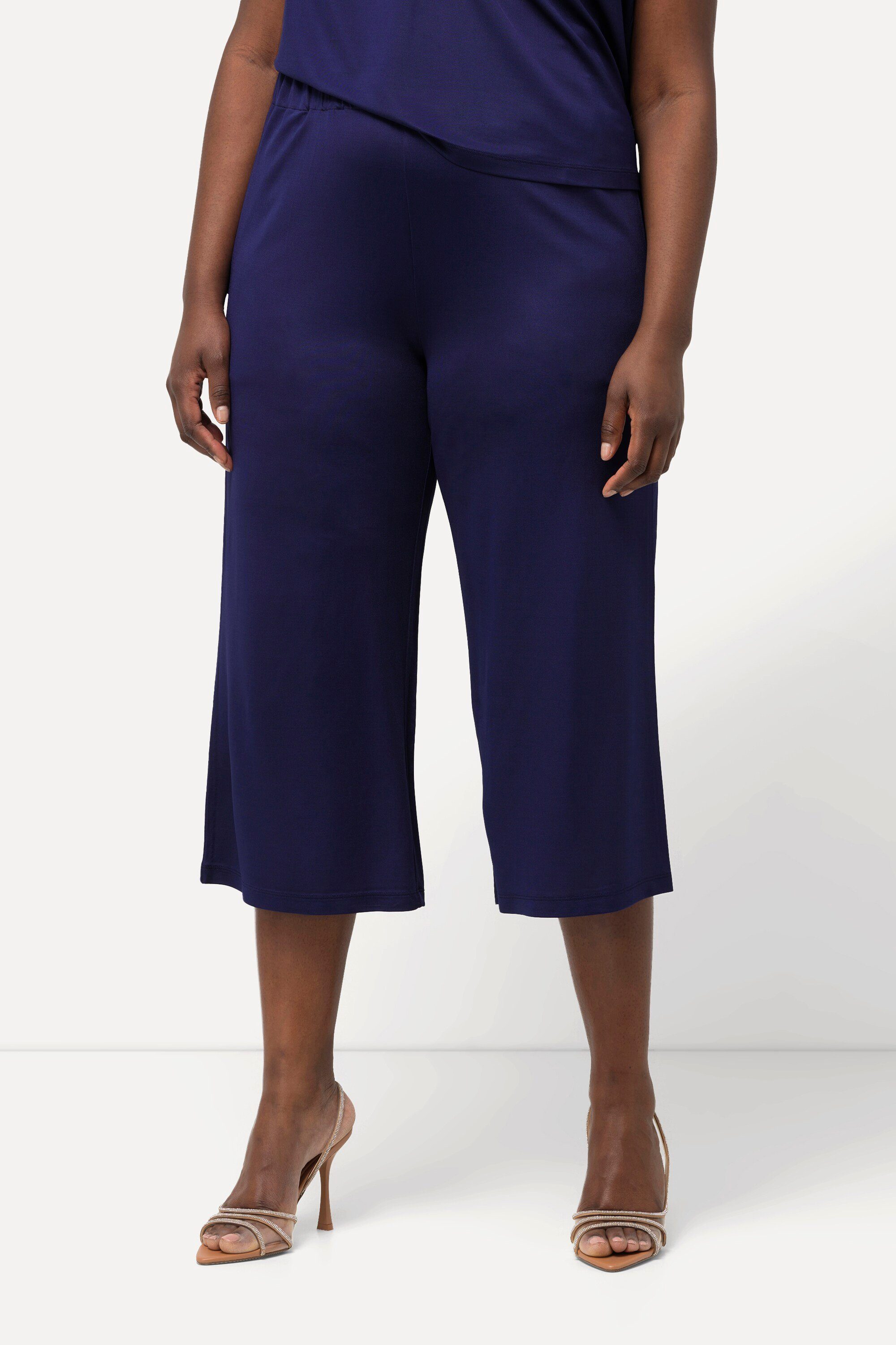 Ulla Popken Culotte Slinky-Culotte wadenlang weites günstig online kaufen